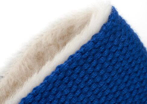 Hemp Dog Collar with Fleece Padded Soft Warm Furry Dog Collars for Small Medium Large Dogs,Blue,Large in Saudi Arabia