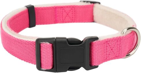 Hemp Dog Collar with Fleece Padded Soft Warm Furry Dog Collars for Small Medium Large Dogs,Blue,Large in Saudi Arabia