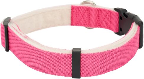 Hemp Dog Collar with Fleece Padded Soft Warm Furry Dog Collars for Small Medium Large Dogs,Blue,Large in Saudi Arabia