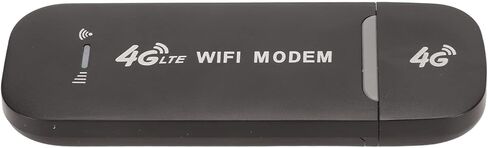 راوتر بطاقة SIM 4G LTE، راوتر USB بسرعة 150 ميجا بت في الثانية، يدعم ما يصل إلى 10 مستخدمين، راوتر سفر محمول للسفر على الطريق والعطلات والتخييم (أسود) in Kuwait