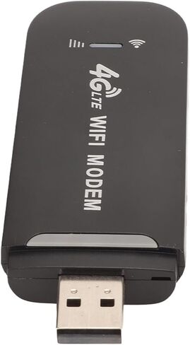 راوتر بطاقة SIM 4G LTE، راوتر USB بسرعة 150 ميجا بت في الثانية، يدعم ما يصل إلى 10 مستخدمين، راوتر سفر محمول للسفر على الطريق والعطلات والتخييم (أسود) in Kuwait