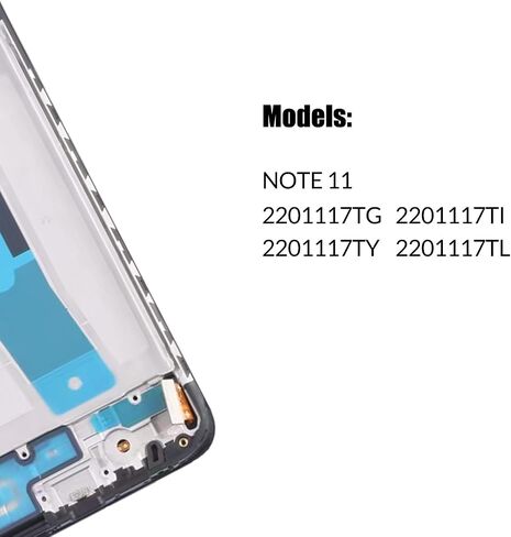 بديل لشاشة Xiaomi Redmi Note 11 LCD مع إطار لـ Redmi note11 2201117TG | 2201117TI | 2201117TY | 2201117TL LCD مجموعة المحولات الرقمية لشاشة تعمل بلمس مع طقم تصليح in Saudi Arabia