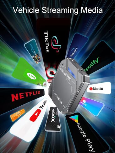 Magic Carplay Box AI 5.0، محول Carplay اللاسلكي Android 13.0 QCM 6125 8-Core 8+128GB، حصريًا لسيارات CarPlay السلكية OEM، استمتع بالبث عبر الإنترنت من YouTube وNetflix وGoogle Store! فضي in Kuwait