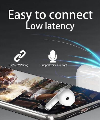 Wireless Earbuds Mic Noise Cancelling Hi-Fi Stereo Sound Bluetooth 5.3 Long Battery IPX7 Waterproof for iPhone Android in Saudi Arabia