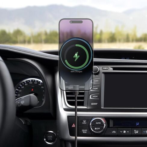for MagSafe RAV4 Mount Charger, Exclusive fits for 2013-2018 Toyota RAV4, Compatible with iPhone 15/14/13/12/Mini Series, Intelligent Heat Dissipation Fast Charging 15W in Kuwait