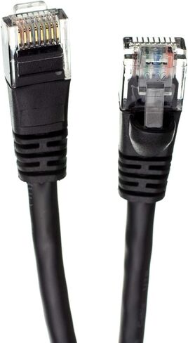 Cat6 Ethernet Cable (10 Feet - Black) UTP - Computer Network Cable with Snagless Connector - RJ45 10Gbps High Speed LAN Internet Patch Cord - Available in 28 Lengths and 10 Colors in Saudi Arabia
