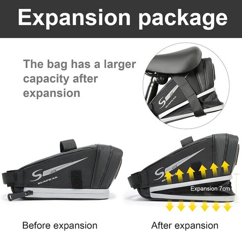 Bike Saddle Bag with Rear Buckle Taillight, Reflective Logo, Multiple Light Modes in Saudi Arabia