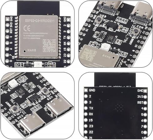 Alinan 2 قطعة ESP32-C6-WROOM-1-N8 ESP32 C6 مجلس التنمية WiFi 6 BT وحدة RISC-V 32 بت 8 ميجابايت SPI فلاش in Saudi Arabia