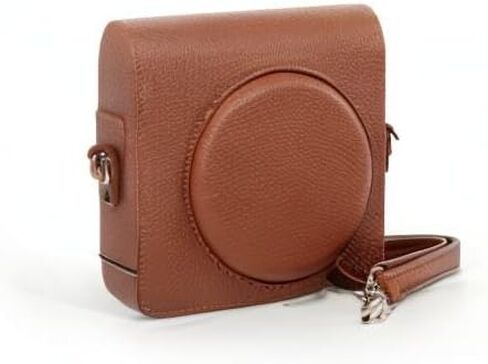 Rieibi PU Leather Case for Fujifilm Instax SQ40 - Camera Case for Square 40 Instant Camera - Vintage SQ40 Bag Cover with Strap - Brown in Saudi Arabia