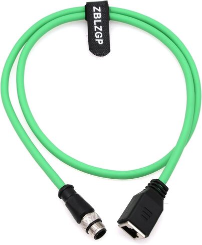 M12 4 Pin Plug to RJ45 Cable Connector M12 A-Code to RJ45 Female High Flex Cat6 Shielded Field Wireable Cable Assembly Industrial Gigabit Extension Network Line (Male to Female, 1M/3.3FT) in Kuwait