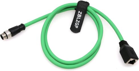 M12 4 Pin Plug to RJ45 Cable Connector M12 A-Code to RJ45 Female High Flex Cat6 Shielded Field Wireable Cable Assembly Industrial Gigabit Extension Network Line (Male to Female, 1M/3.3FT) in Kuwait