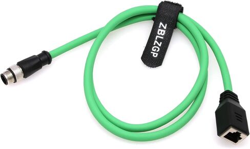 M12 4 Pin Plug to RJ45 Cable Connector M12 A-Code to RJ45 Female High Flex Cat6 Shielded Field Wireable Cable Assembly Industrial Gigabit Extension Network Line (Male to Female, 1M/3.3FT) in Kuwait