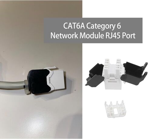 ECSiNG 4 Pcs CAT6a Keystone RJ45 Module Jack Socket Tool-Free Network Panel Module CAT Raw Cable for Home Office Intelligent Building Wiring in Saudi Arabia