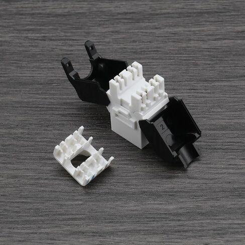 ECSiNG 4 Pcs CAT6a Keystone RJ45 Module Jack Socket Tool-Free Network Panel Module CAT Raw Cable for Home Office Intelligent Building Wiring in Saudi Arabia