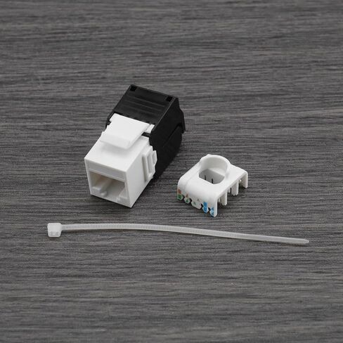 ECSiNG 4 Pcs CAT6a Keystone RJ45 Module Jack Socket Tool-Free Network Panel Module CAT Raw Cable for Home Office Intelligent Building Wiring in Saudi Arabia