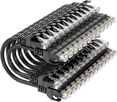 CableCreation Cat 6 Ethernet Cable 0.5ft (24 Pack), Ethernet Patch Cable 10G, Patch Cables Cat6 for Patch Panel to Switch,Personal Computer in Kuwait