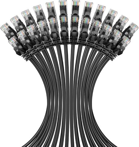 CableCreation Cat 6 Ethernet Cable 0.5ft (24 Pack), Ethernet Patch Cable 10G, Patch Cables Cat6 for Patch Panel to Switch,Personal Computer in Kuwait