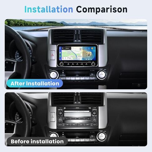 2+64G ستيريو سيارة مزدوج Din Android Car Radio Wireless Carplay Android Auto، 10.25 بوصة HD 1280 * 480p شاشة لمس وحدة رئيسية GPS Navi WiFi EQ Bluetooth SWC كاميرا احتياطية، أزرار مادية، DVR in Saudi Arabia