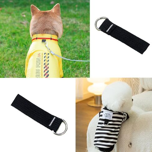 4 قطع من سلسلة مقود سترة الكلاب ذات حلقة على شكل حرف D، خطاف خياطة مرفق لملابس الحيوانات الأليفة، صناعة يدوية، سترة معطف للكلاب والقطط، سترة جينز، فساتين، أسود/أحمر/رمادي/أخضر in Kuwait