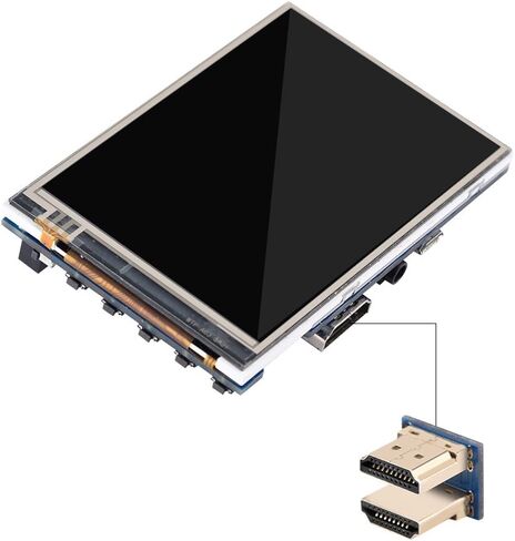 شاشة عرض Sonew 1080P 60fps 3.5 بوصة HDMI LCD لتوت العليق + حافظة أكريليك سوداء in Saudi Arabia