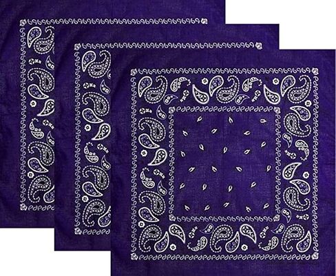 Hibaly 100% Cotton Classic Unisex Bandanas (12 Pack), Brown in Saudi Arabia
