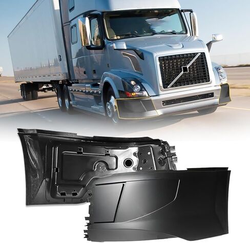 Bumper Chrome Trim Compatible With Volvo VNL 1997-2014 Driver & Passenger Side Side Bumper Extension Corners Chrome Trim 1 Pair in Kuwait