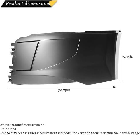 Bumper Chrome Trim Compatible With Volvo VNL 1997-2014 Driver & Passenger Side Side Bumper Extension Corners Chrome Trim 1 Pair in Kuwait