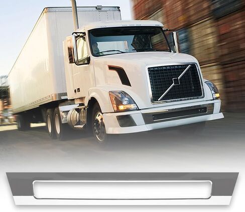 Bumper Chrome Trim Compatible With Volvo VNL 1997-2014 Driver & Passenger Side Side Bumper Extension Corners Chrome Trim 1 Pair in Kuwait