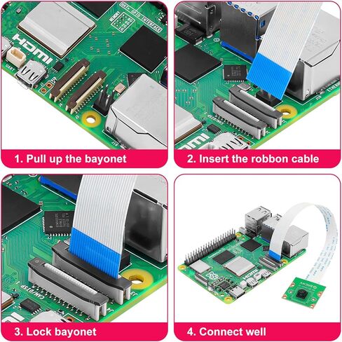 وحدة كاميرا Raspberry Pi 5 IMX219 8 ميجابيكسل للرؤية الليلية 77 درجة FOV 3280 * 2464 كاميرا ويب متوافقة مع Raspberry Pi 5 8GB/4GB in Kuwait
