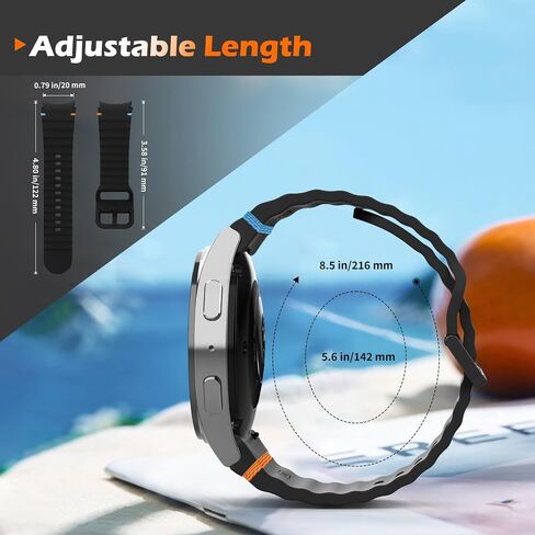 سوار رياضي من السيليكون الناعم من TiMOVO متوافق مع ساعة Samsung Galaxy Watch 7/6/5/4 مقاس 40/44 مم، لا توجد أشرطة فجوة لساعة Galaxy Watch FE 40 مم، 5 pro 45 مم، 6 كلاسيكي 43/47 مم، 4 كلاسيكي 42/46 مم in Saudi Arabia