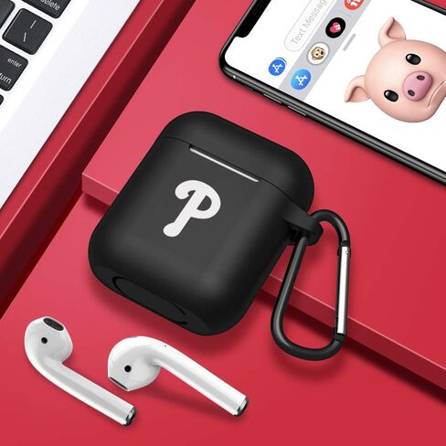 Black Matte Case for AirPods Pro Case with Keychain for Braves Fans, Dustproof Anti-Fingerprint Matte Silicon Case for Men and Women Gifts. in Saudi Arabia