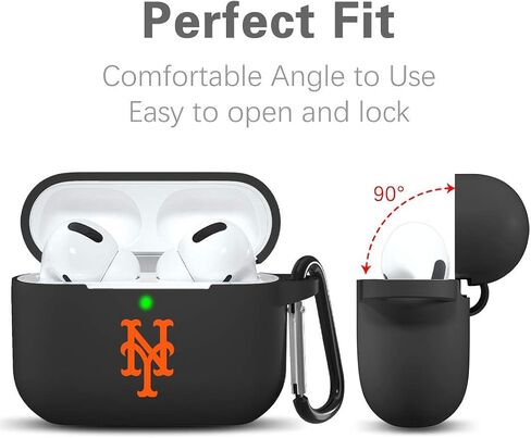 Black Matte Case for AirPods Pro Case with Keychain for Braves Fans, Dustproof Anti-Fingerprint Matte Silicon Case for Men and Women Gifts. in Saudi Arabia