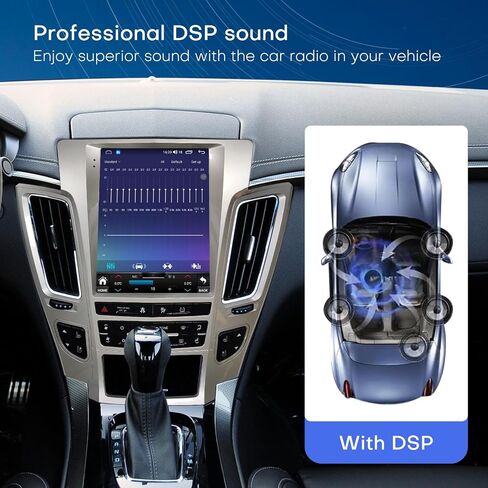 راديو السيارة ستيريو GPS للملاحة لكاديلاك CTS 2007-2012 راديو Android Auto Car Play شاشة عمودية طراز Tesla مع DSP في وحدة التحكم الرئيسية ومشغل الوسائط المتعددة وراديو السيارة والتحكم الصوتي (أسود) in Kuwait