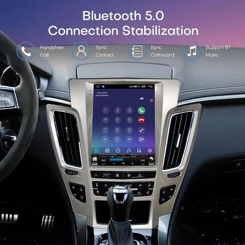 راديو السيارة ستيريو GPS للملاحة لكاديلاك CTS 2007-2012 راديو Android Auto Car Play شاشة عمودية طراز Tesla مع DSP في وحدة التحكم الرئيسية ومشغل الوسائط المتعددة وراديو السيارة والتحكم الصوتي (أسود) in Kuwait
