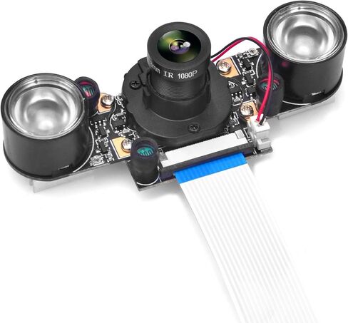 كاميرا OSOYOO IR-Cut لـ Raspberry Pi: وضع تلقائي ليلاً ونهارًا مع رؤية بالأشعة تحت الحمراء وحافظة أكريليك، متوافقة مع سلسلة Raspberry Pi 3B/2B & A/B in Kuwait