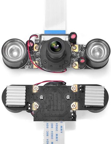 كاميرا OSOYOO IR-Cut لـ Raspberry Pi: وضع تلقائي ليلاً ونهارًا مع رؤية بالأشعة تحت الحمراء وحافظة أكريليك، متوافقة مع سلسلة Raspberry Pi 3B/2B & A/B in Kuwait