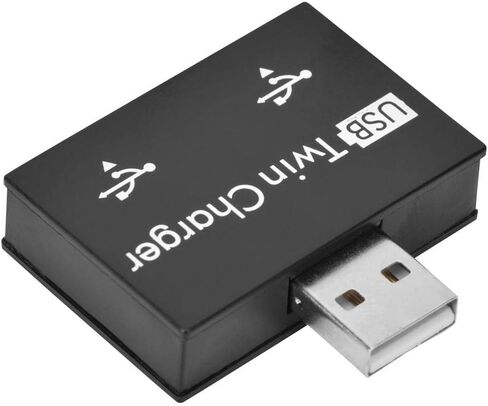 Bewinner USB2.0 Hub, Aluminum Alloy + PC Small/Portable/Rugged/Durable/Transparent Connection Adapter Converter Separator with Two USB Ports-Connected to A USB Dock(Black) in Saudi Arabia