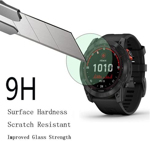 واقي شاشة للساعة (3+1 حزمة) متوافق مع Garmin Fenix ​​7X 51mm / 7X Solar / 7X Sapphire Solar، طبقة من الزجاج المقسى مضادة للخدش، تغطية كاملة عالية الوضوح وحافظة واقية ناعمة من مادة TPU in Saudi Arabia