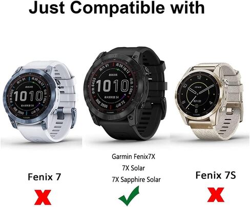 واقي شاشة للساعة (3+1 حزمة) متوافق مع Garmin Fenix ​​7X 51mm / 7X Solar / 7X Sapphire Solar، طبقة من الزجاج المقسى مضادة للخدش، تغطية كاملة عالية الوضوح وحافظة واقية ناعمة من مادة TPU in Saudi Arabia