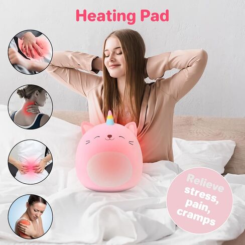 Black Cat Microwavable Heating Pad for Period Cramps, Cute Black Cat Plush, Weighted Stuffed Animal Warm Gifts for Kids Adults 10 inch, 1.2 lbs in Kuwait