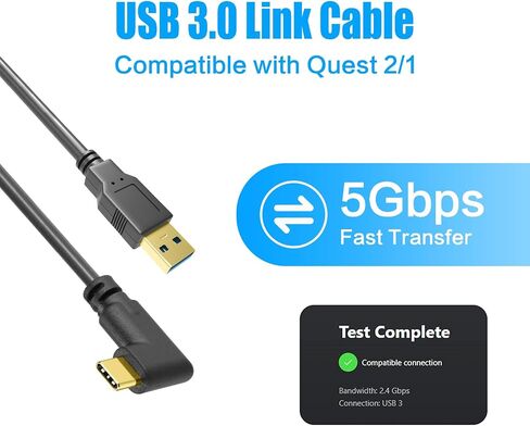 VR Link Cable 26ft,Compatible with Oculus Quest 2 Quest 3/Pro/Pico4 Accessories,USB 3.1 to Type-C for Meta/Quest 3/Steam VR Headset Gaming Connection PC,8M in Saudi Arabia