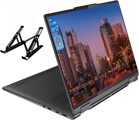 Lenovo Yoga 7 7i 2 في 1 كمبيوتر محمول للأعمال (16 بوصة FHD + شاشة لمس، Intel 10-Core i5-1335U، ذاكرة الوصول العشوائي LPDDR5 سعة 16 جيجابايت، SSD 512 جيجابايت، قلم IST Active Stylus)، عمر بطارية طويل، إضاءة خلفية، FP، كاميرا ويب 1080 بكسل، ويندوز 11 برو، غ in Saudi Arabia