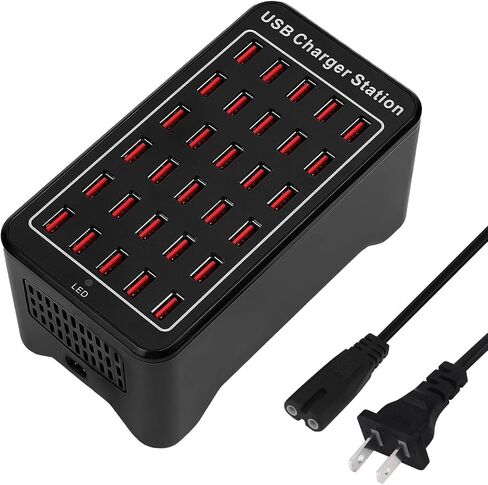 USB Charger Station, 20-Ports 100W/20A Desktop USB Charging Station, Multi-Function USB Smart Charger, USB Wall Charger for Samsung/iPhone/iPad/Google Pixel/Android and More USB Devices in Kuwait