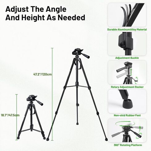 150Ft Laser Level with Tripod, Huepar Lazer Level Self Leveling, 150° Vertical Green Cross Laser Leveler for Picture Hanging, Tile, Indoor and Outdoor Construction, 4 AA Batteries (25.6 in Tripod) in Kuwait