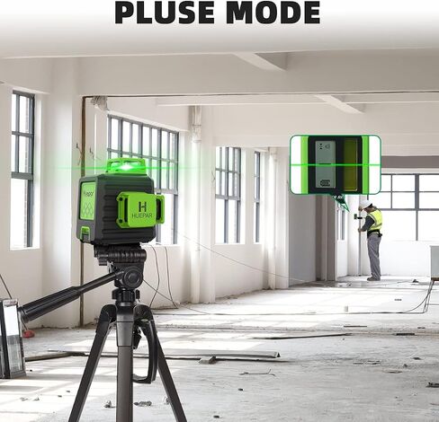 150Ft Laser Level with Tripod, Huepar Lazer Level Self Leveling, 150° Vertical Green Cross Laser Leveler for Picture Hanging, Tile, Indoor and Outdoor Construction, 4 AA Batteries (25.6 in Tripod) in Kuwait