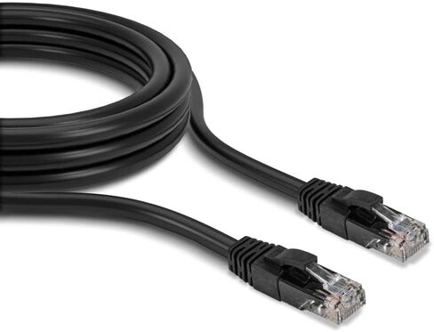 MONK CABLES | Heavy-Duty CAT6 Ethernet Cable | Black, 3FT | UTP, 10GBPS | 100% Pure Copper Conductors | High Performance & Stable Bandwidth in Saudi Arabia