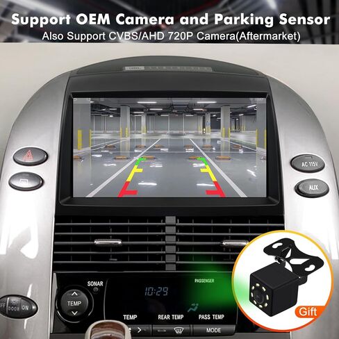 4+64G Android 13 Double Din Car Stereo for Toyota Sienna 2004-2010 with 9 Inch Touchscreen Radio Built-in Wireless Carplay/Android Auto/GPS/Bluetooth/FM/AUX-in/Steering Wheel Controls/Backup Camera in Saudi Arabia