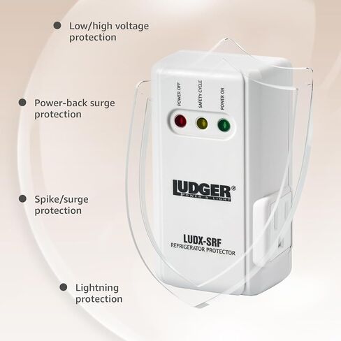 Ludger Power Surge Protector for AC (LUDX-AC), Reliable AC Protection, Connects to All Types of AC, 4-Minute Safety Cycle, 3 Modes LED Indicator, 2/3 Prong Outlets, Fire-Resistant, Air Conditioners in Saudi Arabia