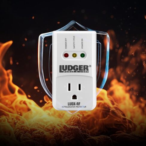 Ludger Power Surge Protector for AC (LUDX-AC), Reliable AC Protection, Connects to All Types of AC, 4-Minute Safety Cycle, 3 Modes LED Indicator, 2/3 Prong Outlets, Fire-Resistant, Air Conditioners in Saudi Arabia