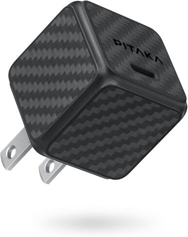 PITAKA 30W GaN iPhone USB C Charger (Black/Grey (Twill)) in Saudi Arabia